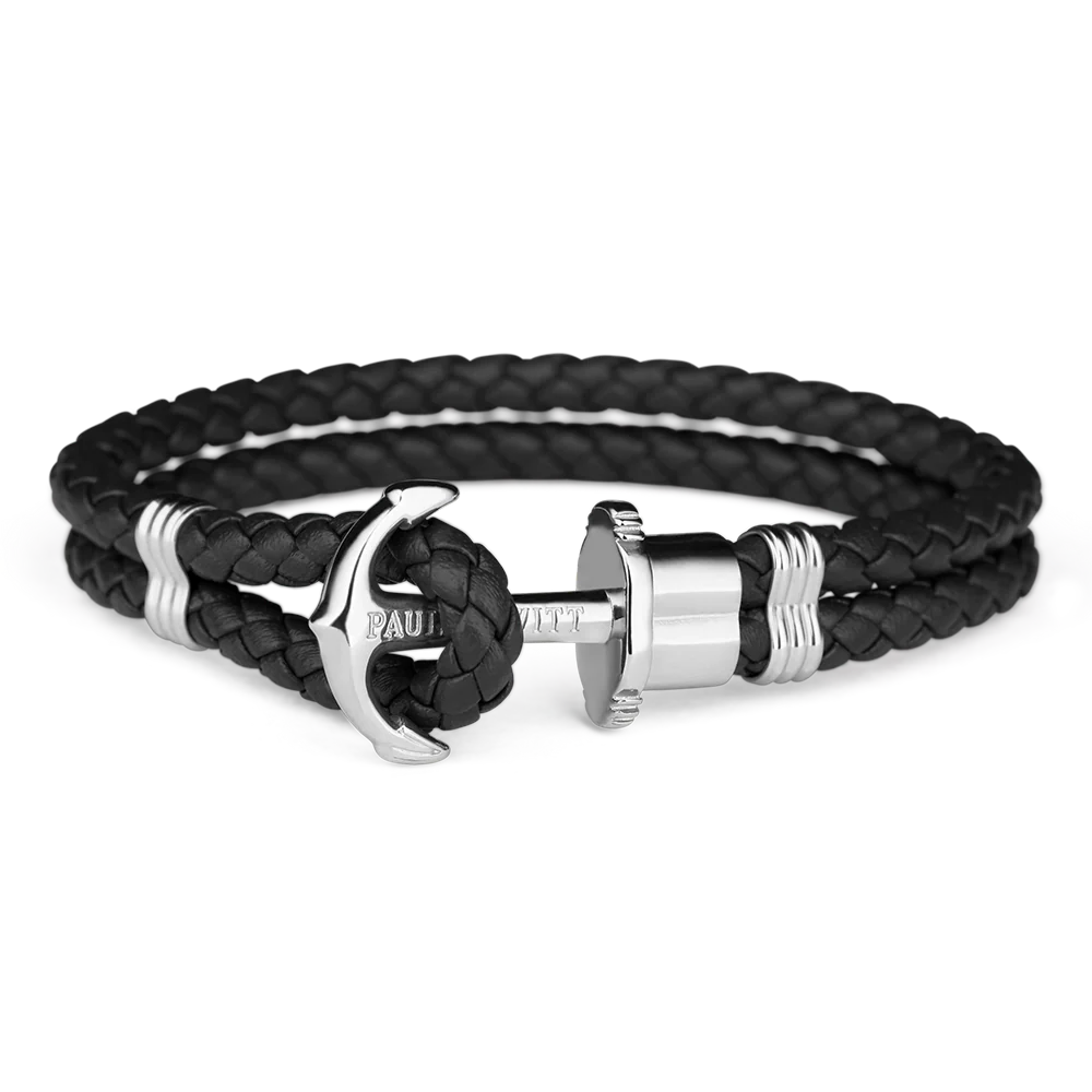 Paul Hewitt x Velmont - Phrep Leather Black / Silver Bracelet