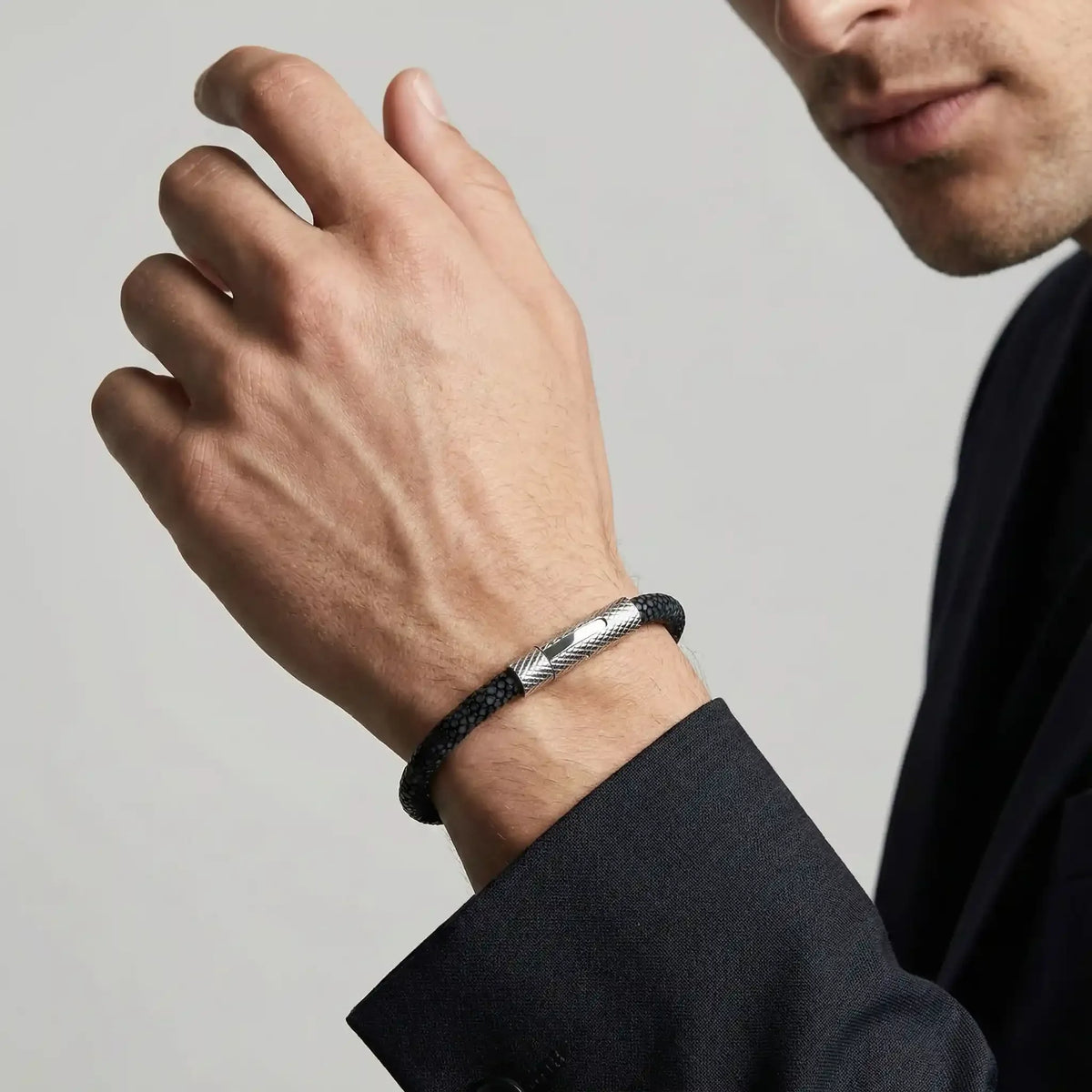 Stingray Leather Bracelet - The Classic - 100% Real Stingray Leather - Velmont Jewelry