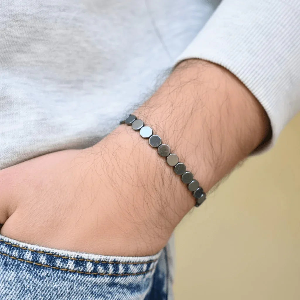 Le Raffiné ("The Refined") - Hand Carved Hematite Bracelet in Lebanon