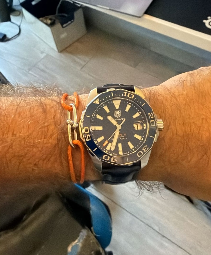 Customer wearing Velmont